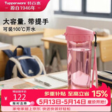 特百惠（Tupperware）茶韵500ml塑料杯男女士学生运动水杯子大容量泡茶杯 柔蜜粉