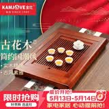 金灶（KAMJOVE）古花木实木茶盘茶台 功夫茶具托盘套装 整套茶具 KW-25 中号款搭配KP-60、 P-302