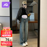 婧麒（JOYNCLEON）孕妇裤夏季休闲外穿打底阔腿牛仔裤小个子 复古蓝 L jyk26751
