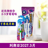 sanita-denti婴儿牙膏不含氟2-3-5岁儿童无氟牙膏5岁以上换牙期含氟水果味进口 2-5岁葡萄味（不含氟）