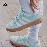 adidas「T头鞋」BARREDA板鞋德训鞋男女阿迪达斯轻运动   薄荷绿/汉玉白/树脂黄   37
