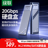 绿联 M.2 NVMe/SATA双协议固态硬盘盒20Gbps 适用苹果17笔记本台式机手机外接SSD移动硬盘壳35576