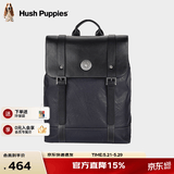 暇步士（Hush Puppies）男包双肩包高档商务男士大容量真皮背包电脑包时尚潮流通勤旅行包 午夜黑HA-1711861W-5720