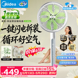 美的（Midea）【幸运草安睡2.0 Ultra】一键闪装/直流变频空气循环扇卧室静音家用语音遥控电风扇一级能效落地扇