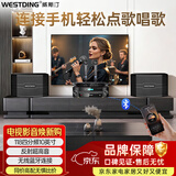 威斯汀家庭ktv音响套装 唱歌全套设备卡拉ok影院商超家用客厅会议店铺大功率10吋四分频音箱套装118+K83