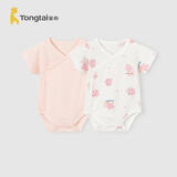 童泰（TONGTAI）婴儿短袖包屁衣夏季纯棉宝宝连体衣新生儿三角哈衣爬服睡衣