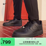 耐克空军一号男子轻便透气板鞋夏运动鞋NIKE AIR FORCE 1 CW2288 001黑/黑 40