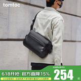 tomtoc男士斜挎包大容量单肩包男弹道尼龙防泼水耐磨通勤休闲T21M1 曜石黑