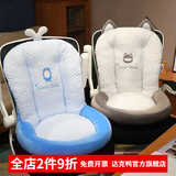 达克鸭冰豆豆坐垫夏季凉垫护腰座椅垫靠背一体椅子垫屁垫办公室久坐神器 鲸鱼（夏凉冰丝透气面料） 中号45*45厘米[背部绑带固定]
