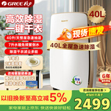 格力（GREE）【全屋一机搞定】除湿机家用抽湿机40升/天单间≤80㎡回南天除潮防霉干衣抽湿器智能控湿DH40EH