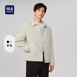 HLA海澜之家夹克男肌理国民臻品字母小标外套男秋季