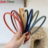 Jack Viney磨砂发箍洗脸用韩国简约发卡压发防滑极细发捆百搭网红头箍发饰女 随机颜色1个