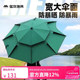 猛攻 钓鱼伞沙滩伞折叠户外万向防雨垂钓伞通风伞渔具钓鱼伞遮阳伞 2米 单弯直杆【不锈钢伞竿】