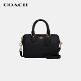 蔻驰（COACH）【品牌直供】女士ROWAN迷你手提波士顿包黑色CW328礼物