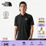 北面（The North Face）POLO衫男款短袖速干t恤简约休闲商务半袖透气春夏上新 黑色 XL /180