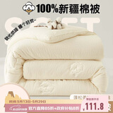 南极人A类100%新疆棉花被子春秋被芯双人空调被冬季棉被 5斤 200*230cm