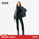 歌莉娅黑色牛仔裤女暖姜复古显瘦紧身百搭休闲小脚保暖长裤子1ACJCD030 00B黑色 29