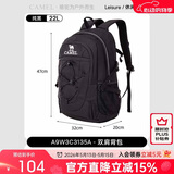 骆驼（CAMEL）户外防水登山包大容量徒步旅行双肩书包男女专业休闲运动包纯黑