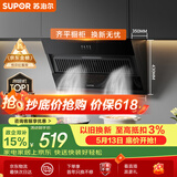 苏泊尔（SUPOR）抽吸排油烟机家用侧吸式不碰头纤薄机身经典按键操作老式厨房脱排简易操作 CXW-280-Y-DJ07