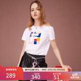 斐乐（FILA） 女装官方女士短袖T恤夏季休闲运动内搭t恤百搭短T上衣 标准白-F11W118151F XS （155/76A/XS）