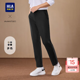 海澜之家（HLA）休闲裤男轻商务时尚系列裤子男秋冬季 黑色5C 3XL 190/96A推荐177~188斤
