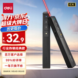 得力（deli）翻页笔教师用ppt投影笔激光翻页笔激光笔演讲笔 无线演示翻页器课件笔 逗猫笔红光 黑色2802