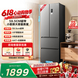 TCL405L法式多门冰箱超窄小户型精储家用电冰箱超薄风冷无霜一级能效双变频出租房R405V5-D 价保618