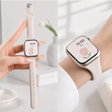 码仕适用苹果手表表带apple watch/ultra4/3/iwatch s12/11/10/9/8/7/6/SE女士硅胶亲肤小蛮腰秋冬腕带