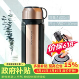 乐扣乐扣（LOCK&LOCK）保温壶304不锈钢保温保冷水壶户外露营旅行壶1.8L金色