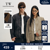 Teenie Weenie【男女同款】小熊男装牛仔夹克2025年春季新款拼接外套 黑色 M