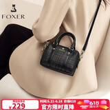 金狐狸（FOXER）牛皮女士包包女包大容量波士丹顿包单肩斜挎包手提包轻奢生日礼物