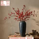 景德镇陶瓷花瓶摆件客厅插花落地高级感种花盆大复古陶罐水养中式 青铜锈蓝高号(可水培)