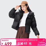 骆驼黑钻3.0短款羽绒服女装冬新款保暖防风连帽羽绒外套面包服
