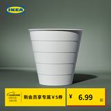 宜家（IKEA）FNISS芬尼斯无盖垃圾桶家用办公室大容量卫生间桶纸篓生活日杂 粉红色6.8公升