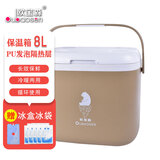 欧宝森欧宝森8升冷藏箱食品级保温箱母乳运输PU保冷箱 暖沙色 暖沙色 8L