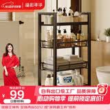 溢彩年华 厨房置物架小推车落地蔬菜架移动零食架卫生间收纳储物架子1060