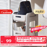 安尔雅移动书包架桌边办公室收纳推车置物架学生桌面文具储物架带轮子