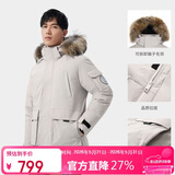 骆驼（CAMEL）户外极寒派克工装毛领情侣款羽绒服保暖加厚中长款外套
