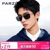 帕森（PARZIN）偏光太阳镜男士金属方框眼镜司机开车驾驶潮墨镜情人节礼物PZ8235