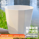 寿禾 花盆特大号大型绿植加厚塑料盆栽容器 超大号木里盆-杏色
