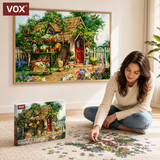 VOX成人拼图1000片 园丁小屋成年玩具减压高难度拼图生日礼物礼品