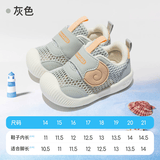 婧麒（JOYNCLEON）【咩咩系列】婴儿学步鞋0-3岁防滑机能鞋婴儿鞋男女宝宝儿童鞋 灰色【夏季款】 20 码(内长14cm 脚长13.5cm)