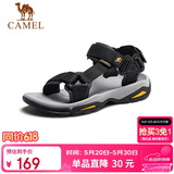 骆驼（CAMEL）户外沙滩休闲男士凉鞋子父亲节 A822162412 黑色 42