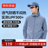 京东京造防晒衣男士冰丝凉感防紫外线防晒服男女高端防晒外套  岩板蓝2XL