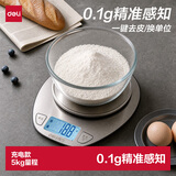 得力（deli）电子秤厨房家用烘焙克秤小型高精度克数称重食物秤 TE946