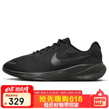 耐克NIKE跑步鞋男子透气宽版REVOLUTION 7运动鞋FB8501-001黑44黑武士