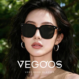 威古氏（VEGOOS）墨镜男女偏光太阳镜防紫外线UV400大框开车眼镜6259 玳瑁色 升级
