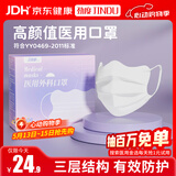 劲度（JINDU）医用外科口罩夏季薄款透气一次性独立包装防过敏防晒蝶形成人男女