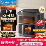 美的（Midea）双可视免翻面空气炸锅蒸烤一体【价保618】家用大容量6L 多功能烤箱电炸锅全金属内腔KZC6019D
