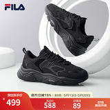 FILA【男女同款】斐乐情侣跑步鞋复古老爹鞋火星鞋潮流时尚舒适老爹鞋 男-黑-BK 41